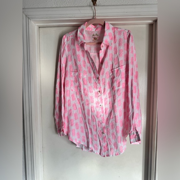 NWT Lilly Pulitzer Sea View Slice of Sunshine Button Down - Picture 3 of 13